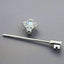 Industrial Ear Scaffold Barbell – Opal Heart Key Design.