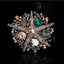 Starfish Emerald CZ &  Pearl Brooch – Bold Statement Pin