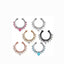 CZ No-Piercing Hoop – Surgical Titanium, Faux Clicker, Hypoallergenic.