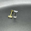 Cube Bar Earrings – 16G Gold & Silver Flatback for Tragus