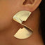 14K Gold-Plated Statement Drop Stud Earrings