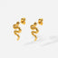 Gold Snake Earrings – 18K Gold Over Stainless Steel, Hypoallergenic.