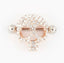 Crystal Nipple Shield – 316L Steel & Rose Gold with CZ Stones, 14G.