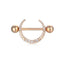 Rhinestone Half-Moon Body Piercing Shield