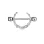 Rhinestone Half-Moon Body Piercing Shield