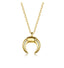 Gold & Rhodium Moon Necklace ā 14K Gold Over Sterling Silver.
