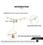 Gold Celestial Gypsy Necklace – Station Necklace, measurements