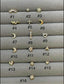 Gold Screwback Piercing Stud – 6mm Bar, CZ Charm, Multiple Shapes.