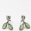 Opal Leaf Drop Earrings – Minimalist Nature-Inspired Studs for Women.