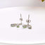 Opal Leaf Drop Earrings – Minimalist Nature-Inspired Studs for Women.