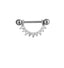 316L Surgical Steel Crystal Body Piercing Shield