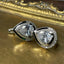 Drop Stud Earrings – Rhodium-Plated Bridal Silver CZ Earrings.