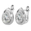 Drop Stud Earrings ā Rhodium-Plated Bridal Silver CZ Earrings.