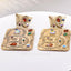 Retro Disco Statement Earrings – Multicoloured CZ Drop Party Studs.