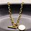 Gold T-Bar Toggle Necklace – Gold Statement Chain