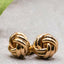 Gold Hollow Knot Earrings – 18K Plated, Hypoallergenic & Minimalist.