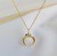 Gold & Rhodium Moon Necklace – 14K Gold Over Sterling Silver.