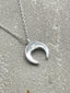 Gold & Rhodium Moon Necklace – 14K Gold Over Sterling Silver.