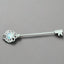 Industrial Ear Scaffold Barbell – Opal Heart Key Design.