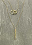 Minimalist Circle & Bar Necklace –18K Gold PVD | Lightweight & Durable.