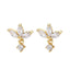Dainty Lotus Flower Earringsā 18K Gold Over Sterling Silver
