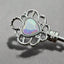 Industrial Ear Scaffold Barbell – Opal Heart Key Design.