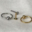 Flatback Barbell Cartilage Earring – 16G Internally Threaded Hoop.