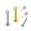 Why Push-Fit Titanium Earrings Are Best for Piercings, featuring shiny titanium earrings with crystal tops.