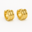Chunky Gold Huggie Earrings – 304 Stainless Steel PVD Coated