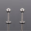 Titanium Internally Threaded Flat-Back Stud – 18K Gold & Silver