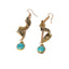Elegant turquoise threader earrings in gold & silver. Lightweight, hypoallergenic, and versatile—perfect for everyday wear or special occasions.