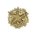 Starfish Emerald CZ &  Pearl Brooch – Bold Statement Pin