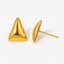 Gold Triangle Stud Earrings – 18k Plated, Lightweight & Hypoallergenic
