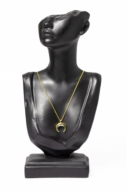 Horn Pendant Barely There Chain Necklace | Ella & Faith London