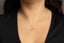 Gold & Rhodium Moon Necklace – 14K Gold Over Sterling Silver