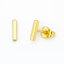 Korean Minimalist Bar Earrings – 14K Gold or Rhodium Plated, Hypoallergenic