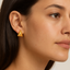Gold Triangle Stud Earrings – 18k Plated, Lightweight & Hypoallergenic