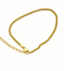 14K Gold Cuban Chain Anklet – Hypoallergenic & Adjustable
