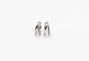 Zirconia Double Cuff Hoop Earrings – 18G Gold & Silver