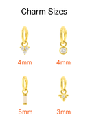 Mini Clicker Hoop Earrings – 16G Gold & Rhodium CZ Piercing Hoops.
