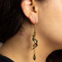 Turquoise Threader Earrings – Minimalist Gold & Silver Jewellery.