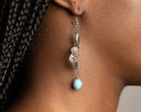 Turquoise Threader Earrings – Minimalist Gold & Silver Jewellery.