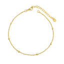 Gold Beaded Ankle Bracelet – Trendy, Hypoallergenic & Adjustable