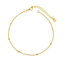 14K Gold Plated S925 Beaded Anklet – Trendy, Hypoallergenic & Adjustable