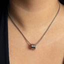 Gold Barrel Necklace – 14K Gold Plated Stainless Steel Pendant.