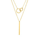 Minimalist Circle & Bar Necklace –18K Gold PVD | Lightweight & Durable.