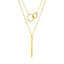 Minimalist gold circle and bar necklace – delicate everyday jewellery by Ella and Faith London.