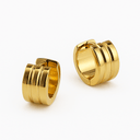 Chunky Gold Huggie Earrings – 304 Stainless Steel PVD Coated