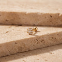 Clustered Halo CZ Cartilage Stud