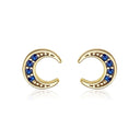 Gold Crescent Moon Earrings 